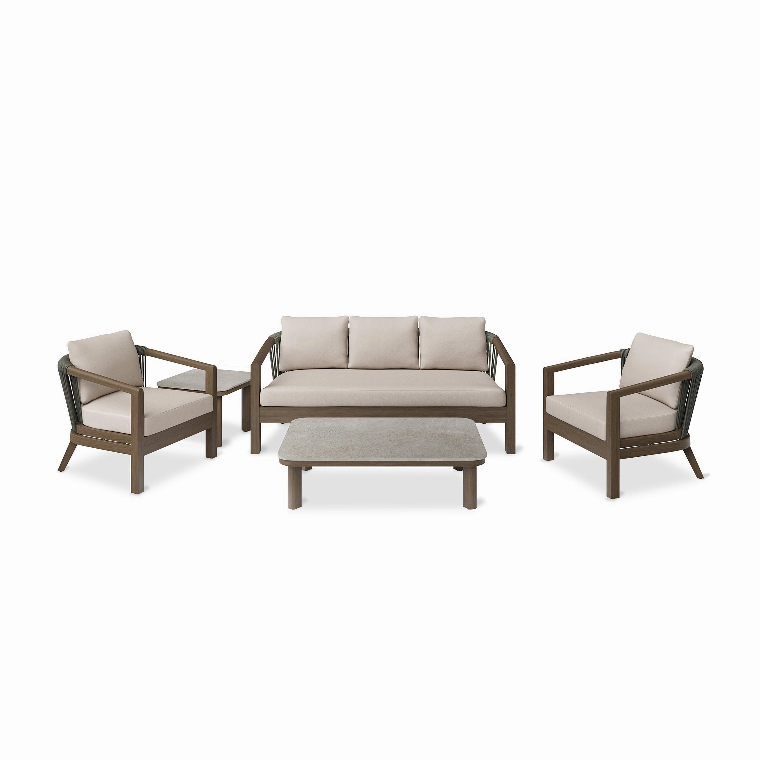 Hudson 5 Piece Seating Setaluminum alloy outdoor sofa set