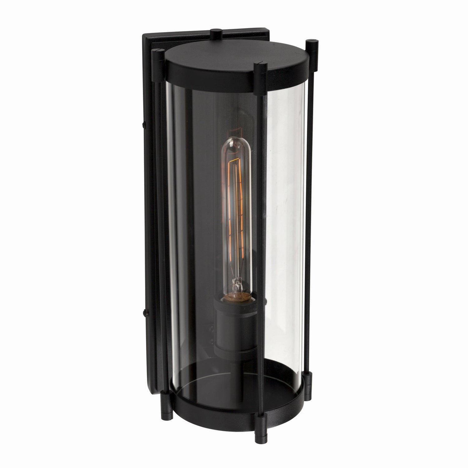 Hudson One Light Outdoor Lantern Black