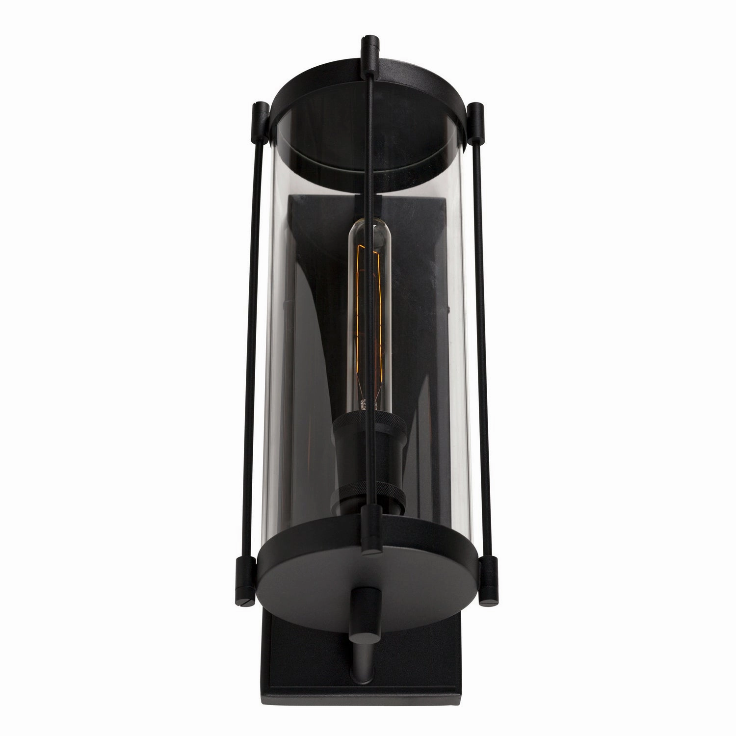 Hudson One Light Outdoor Lantern Black