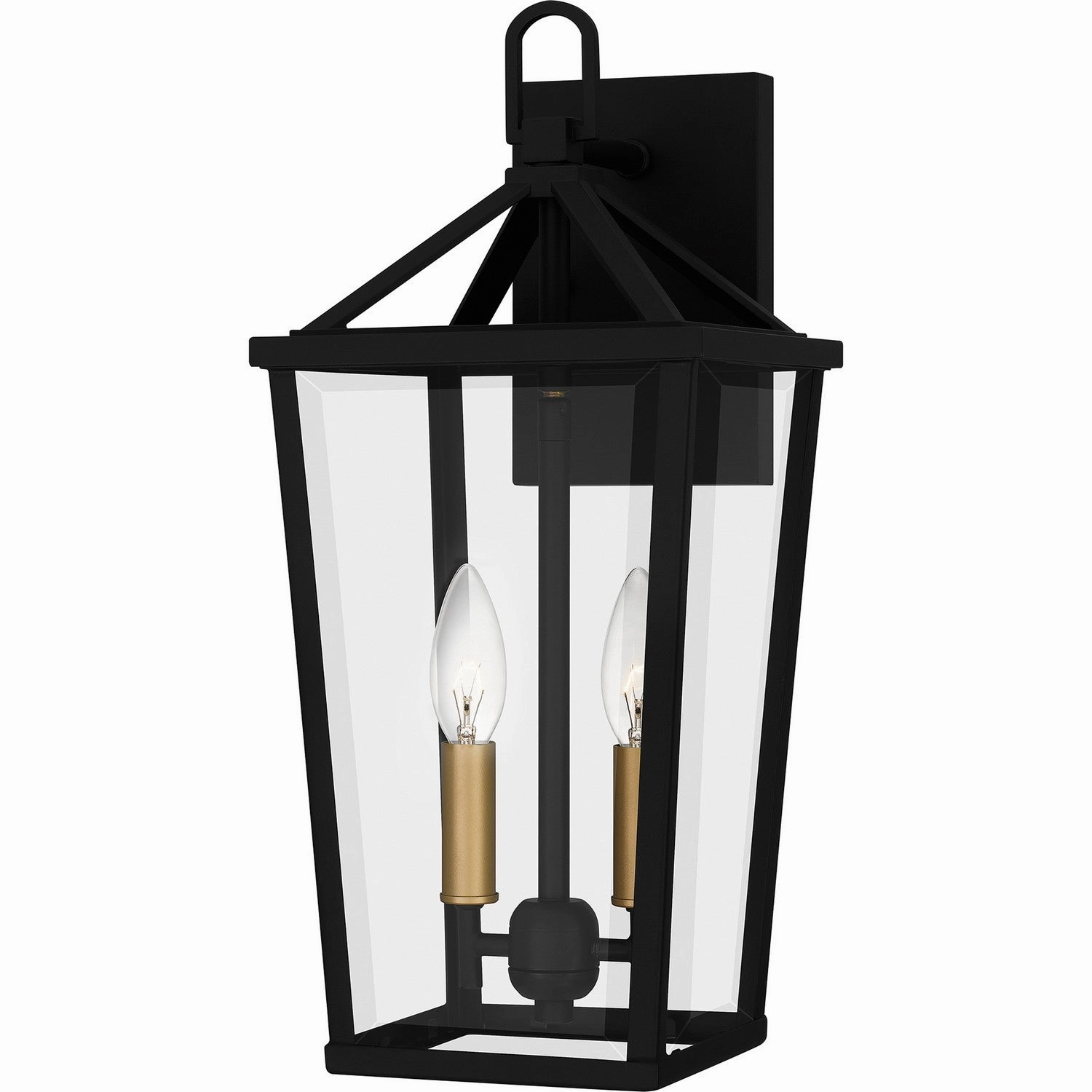 Hull Two Light Outdoor Wall Mount Matte BlackOutdoor wall sconces with motion sensor