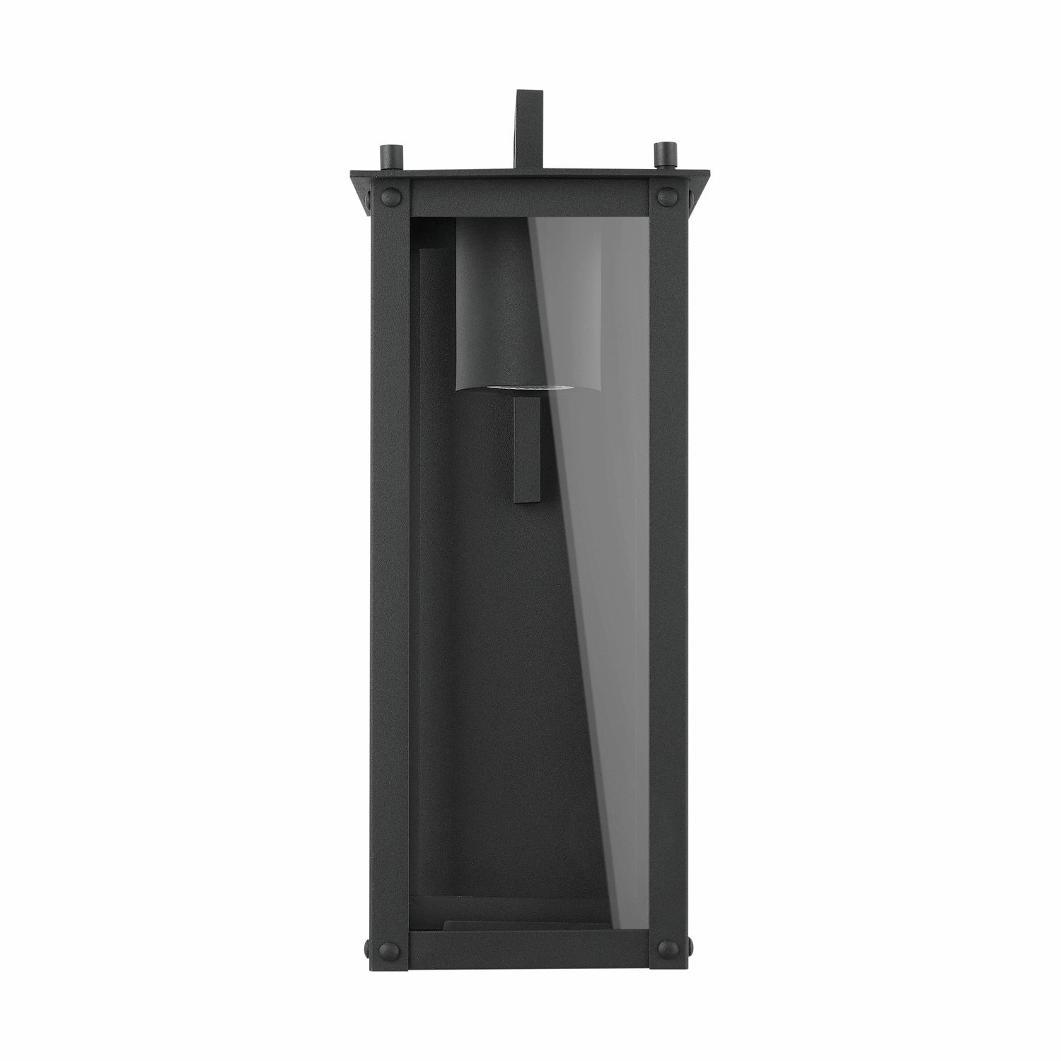 Hunt One Light Outdoor Wall Lantern Black