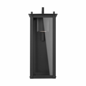 Hunt One Light Outdoor Wall Lantern BlackOutdoor wall sconces with motion sensor