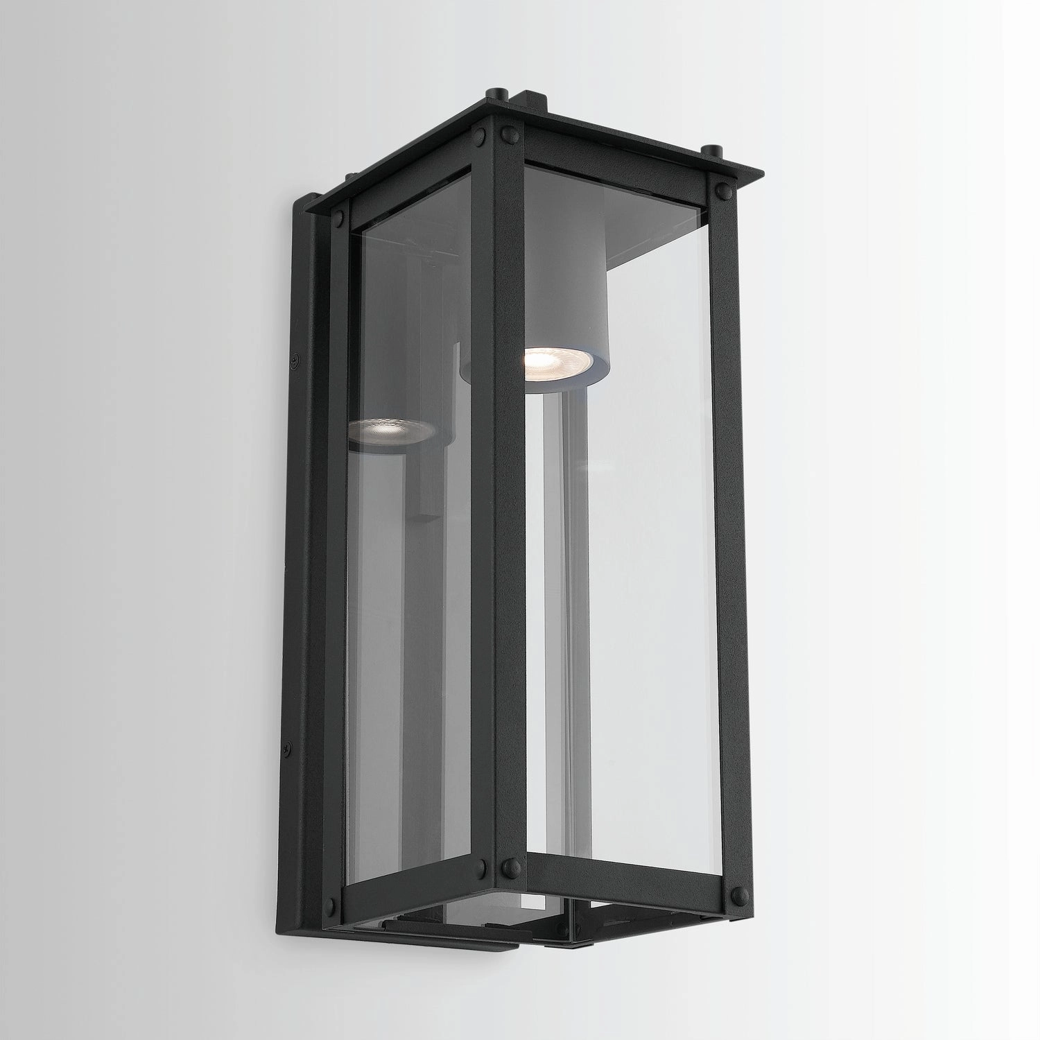 Hunt One Light Outdoor Wall Lantern Black
