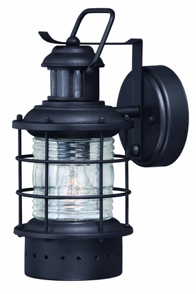 Hyannis One Light Motion Sensor Outdoor Wall Light Textured BlackOutdoor wall sconces with motion sensor