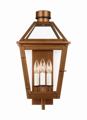 Hyannis Three Light Wall Lantern Natural CopperOutdoor wall sconces with motion sensor