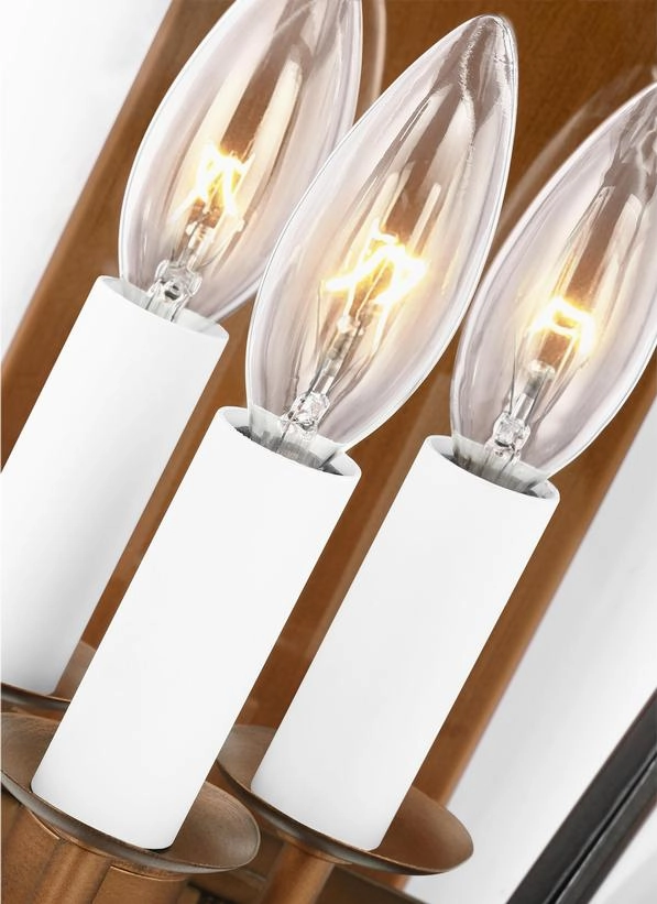 Hyannis Three Light Wall Lantern Natural Copper