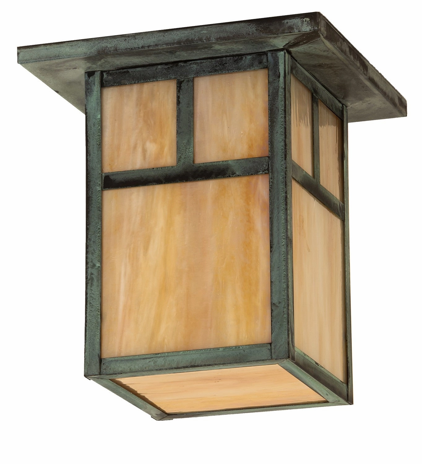 Hyde Park One Light Flushmount Verdigris