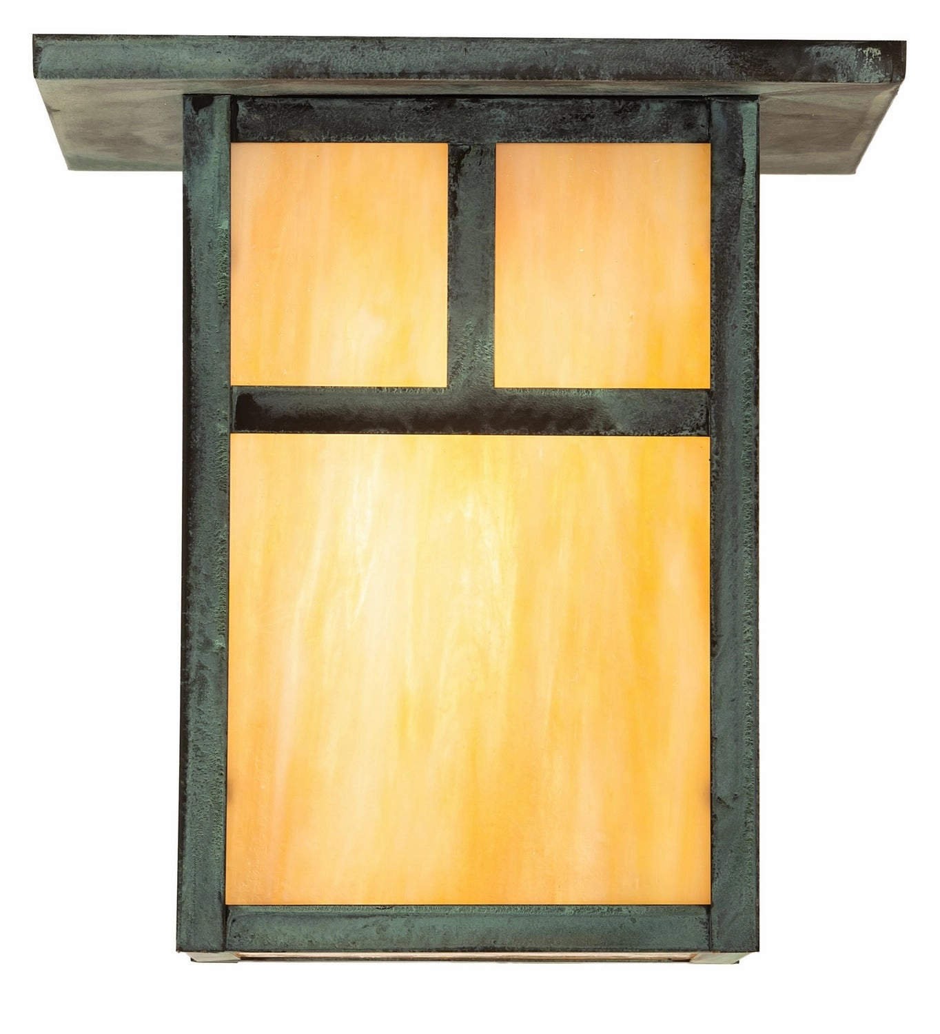 Hyde Park One Light Flushmount Verdigris