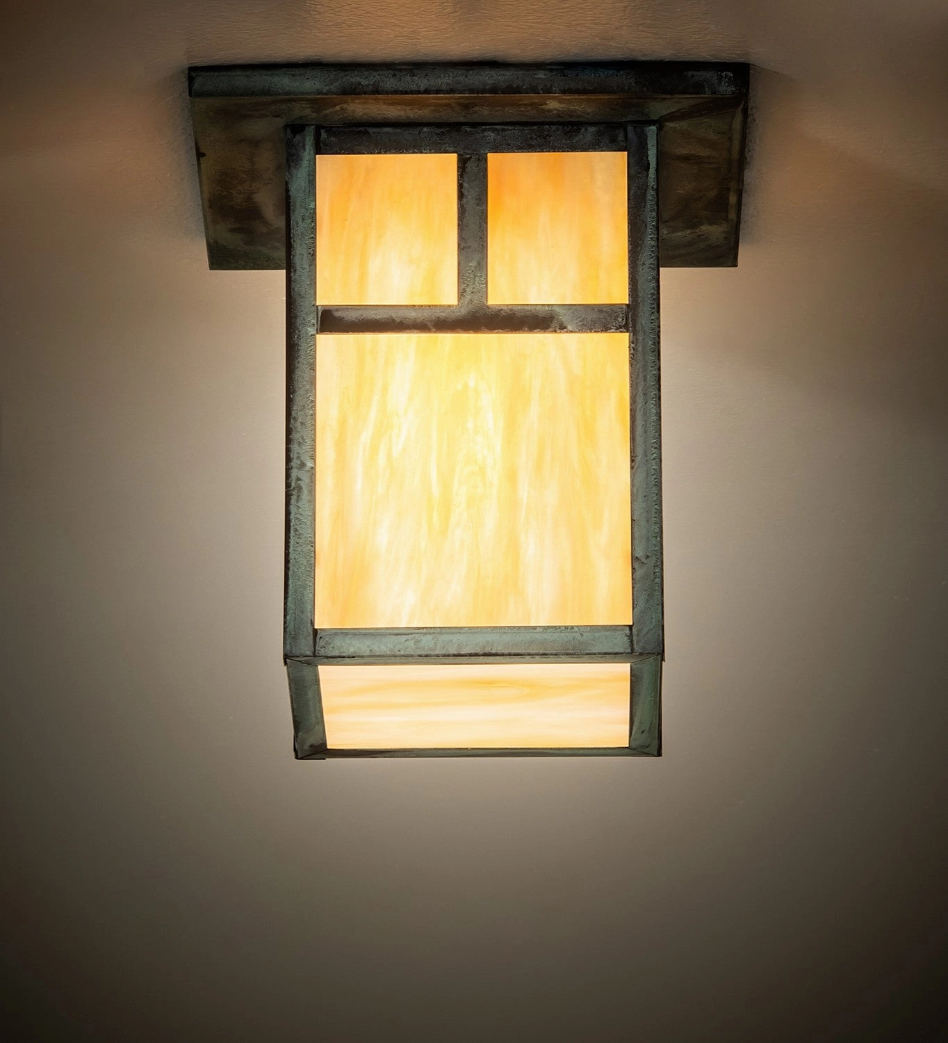 Hyde Park One Light Flushmount Verdigris
