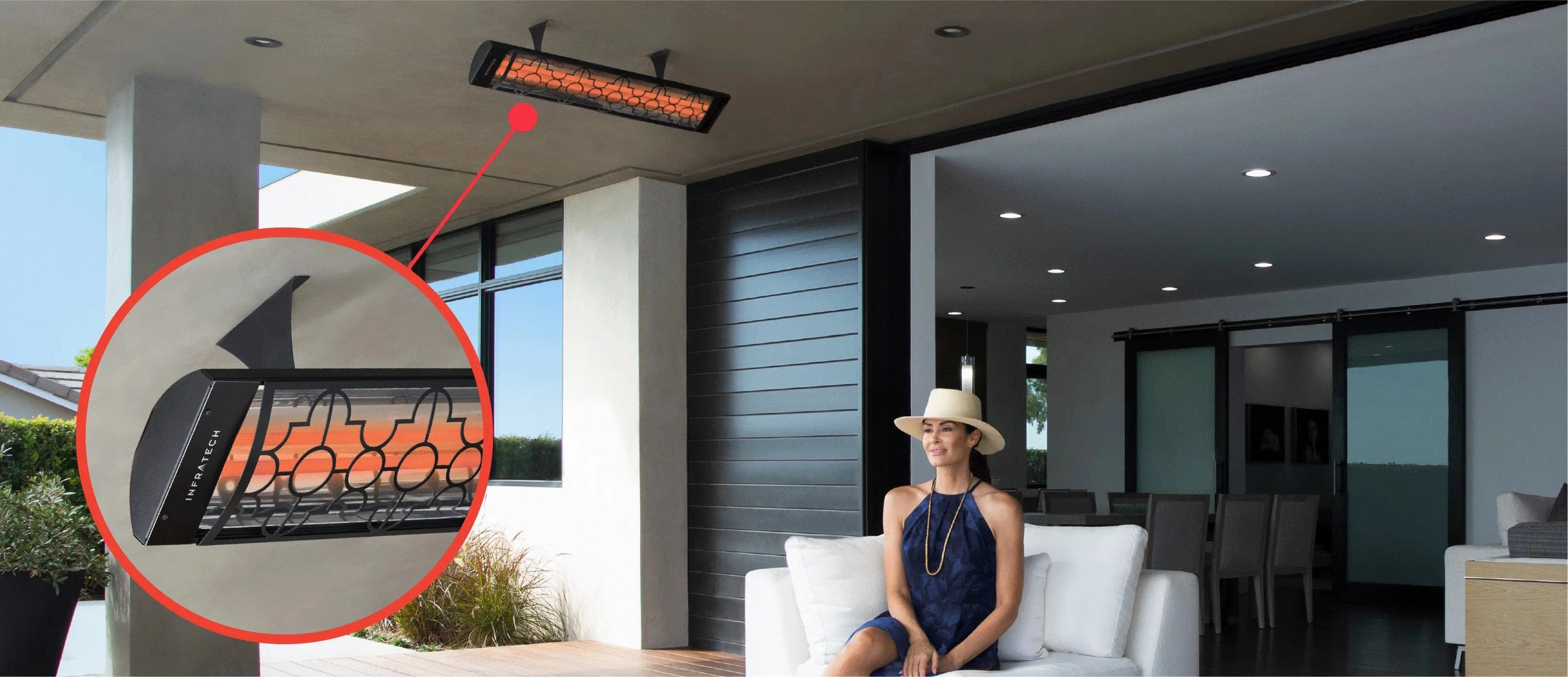 Infratech CD-5024 39-inch All-Weather Dual Element Heater with Mediterranean Fascia - 240V