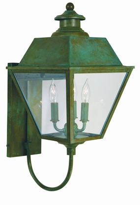 Inverness Three Light Wall Mount Verdigris PatinaOutdoor wall sconces with motion sensor