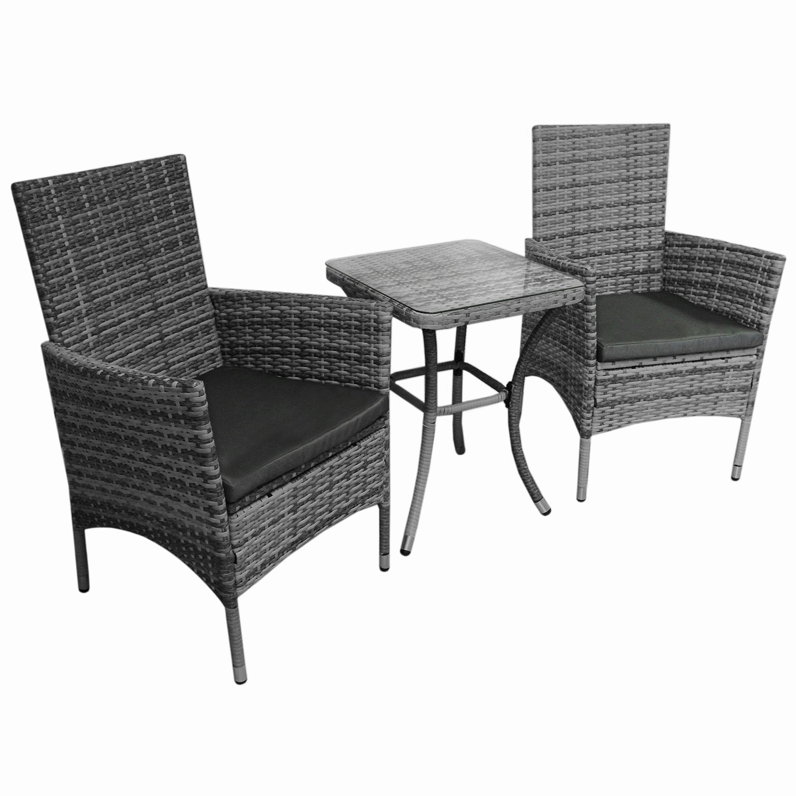 Jard Rattan Bistro Set Greyoutdoor patio furniture set