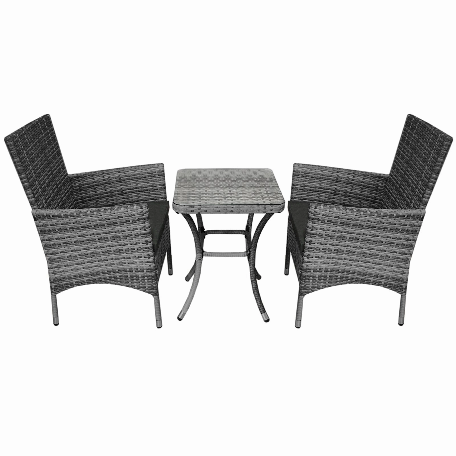 Jard Rattan Bistro Set Grey