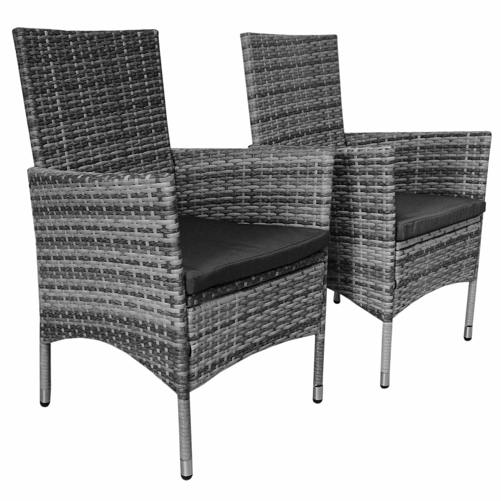 Jard Rattan Bistro Set Grey