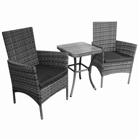 Jard Rattan Bistro Set Greyoutdoor patio furniture set