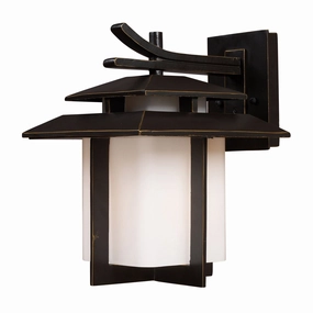 Kanso One Light Outdoor Wall Sconce Aged BronzeOutdoor wall sconces with motion sensor