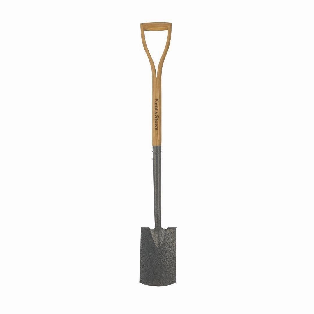 Kent & Stowe Carbon Steel Border Spade premium quality garden tool set with case