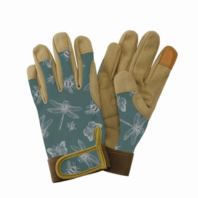 Kent & Stowe Teal Bugs Comfort Gloves premium quality garden tool set with case