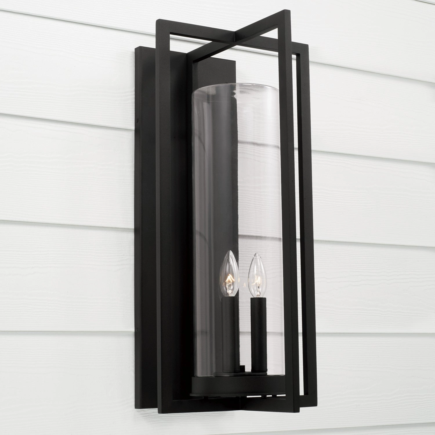 Kent Three Light Outdoor Wall Lantern Black