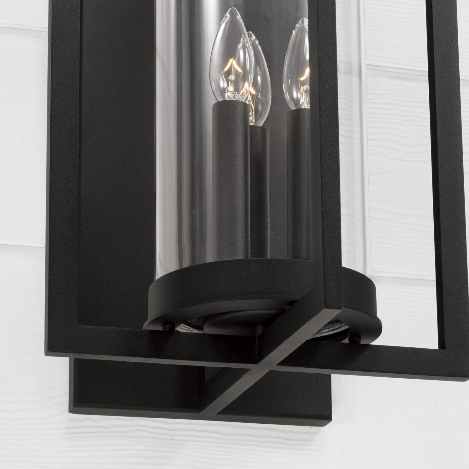 Kent Three Light Outdoor Wall Lantern Black