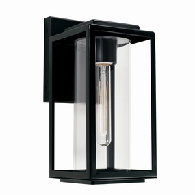 Kessler One Light Outdoor Wall Lantern Matte BlackOutdoor wall sconces with motion sensor