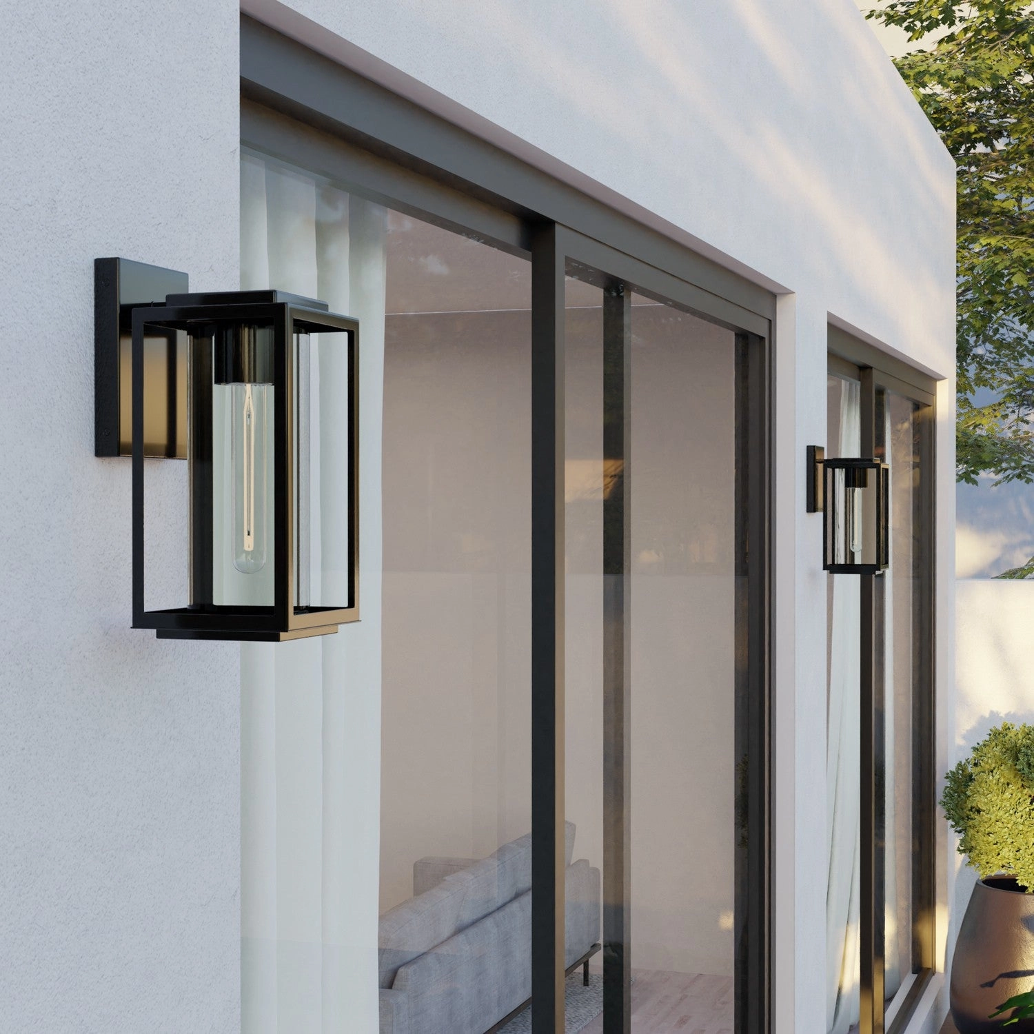 Kessler One Light Outdoor Wall Lantern Matte Black