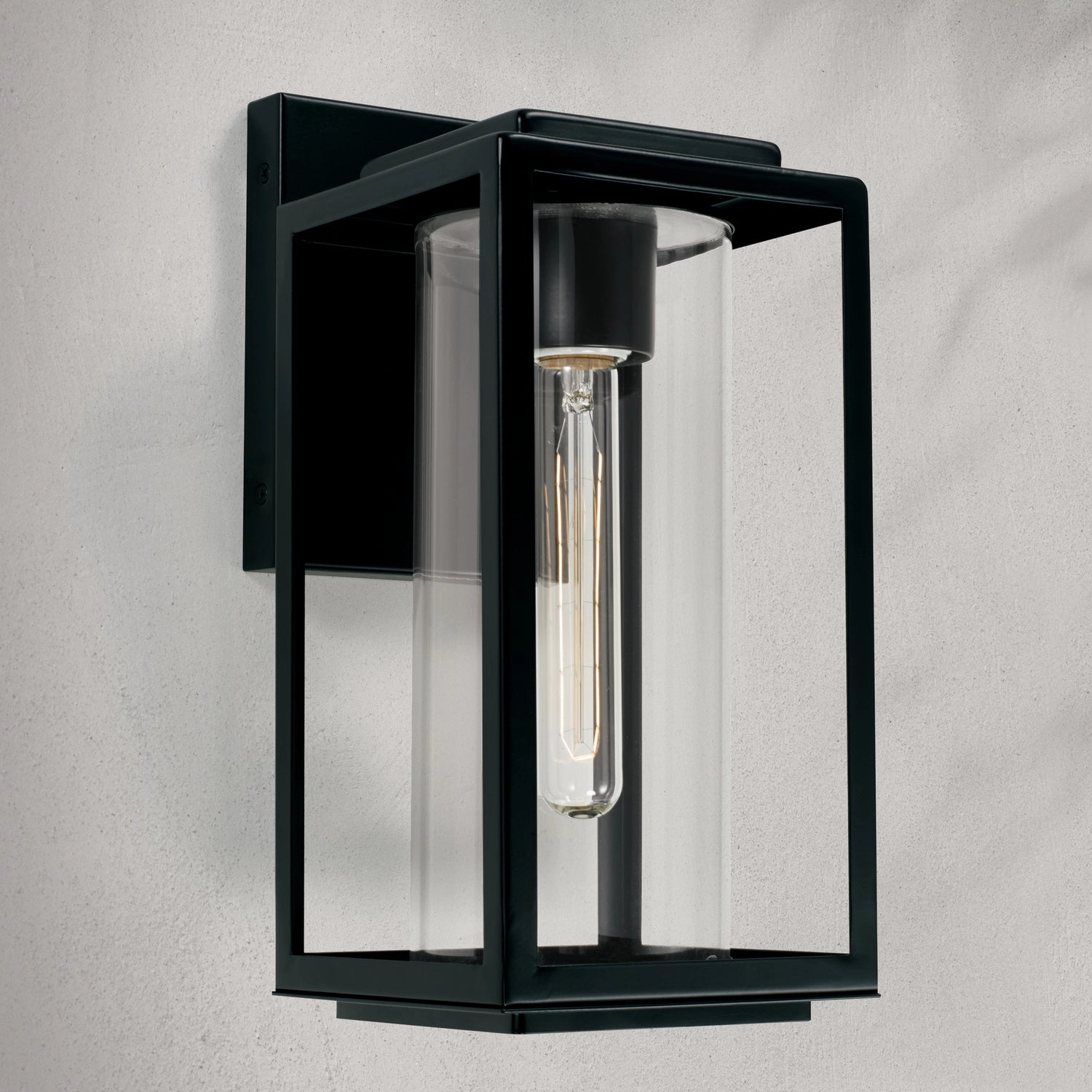 Kessler One Light Outdoor Wall Lantern Matte Black