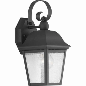Kiawah One Light Wall Lantern BlackOutdoor wall sconces with motion sensor