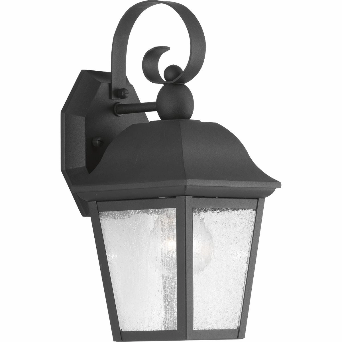 Kiawah One Light Wall Lantern Black