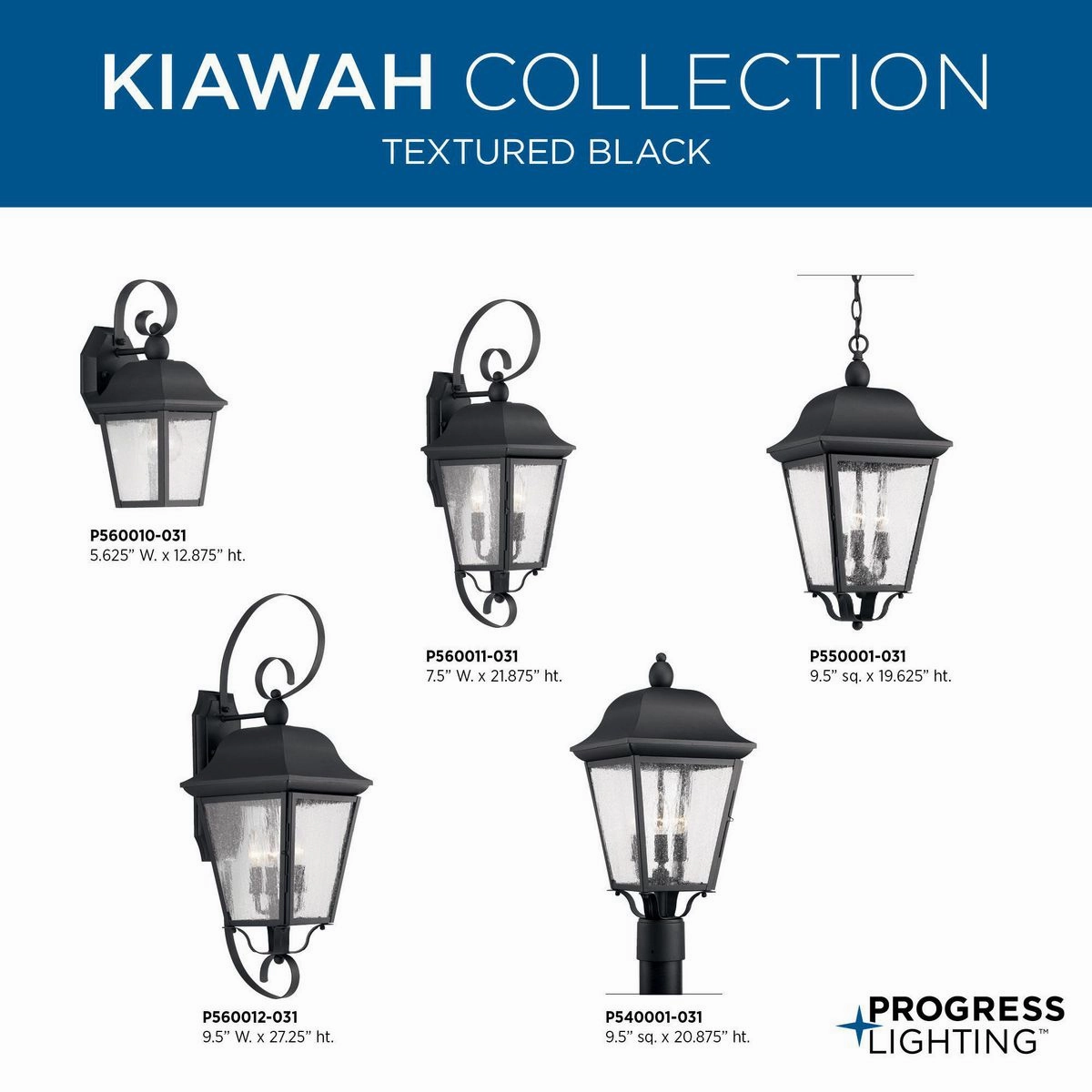 Kiawah One Light Wall Lantern Black