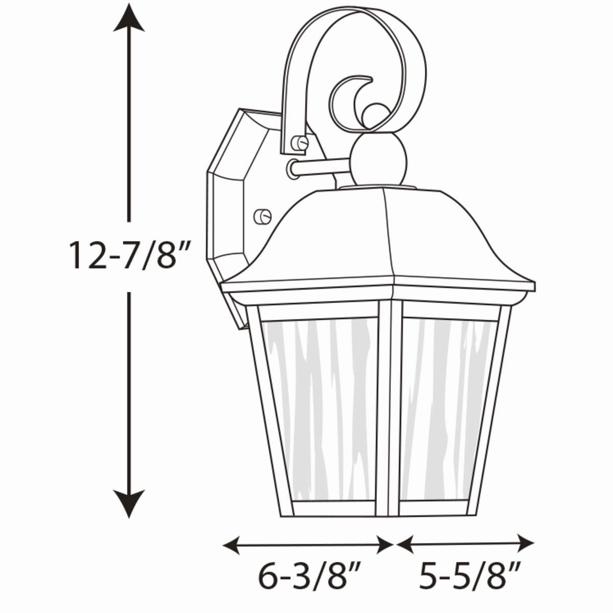 Kiawah One Light Wall Lantern Black