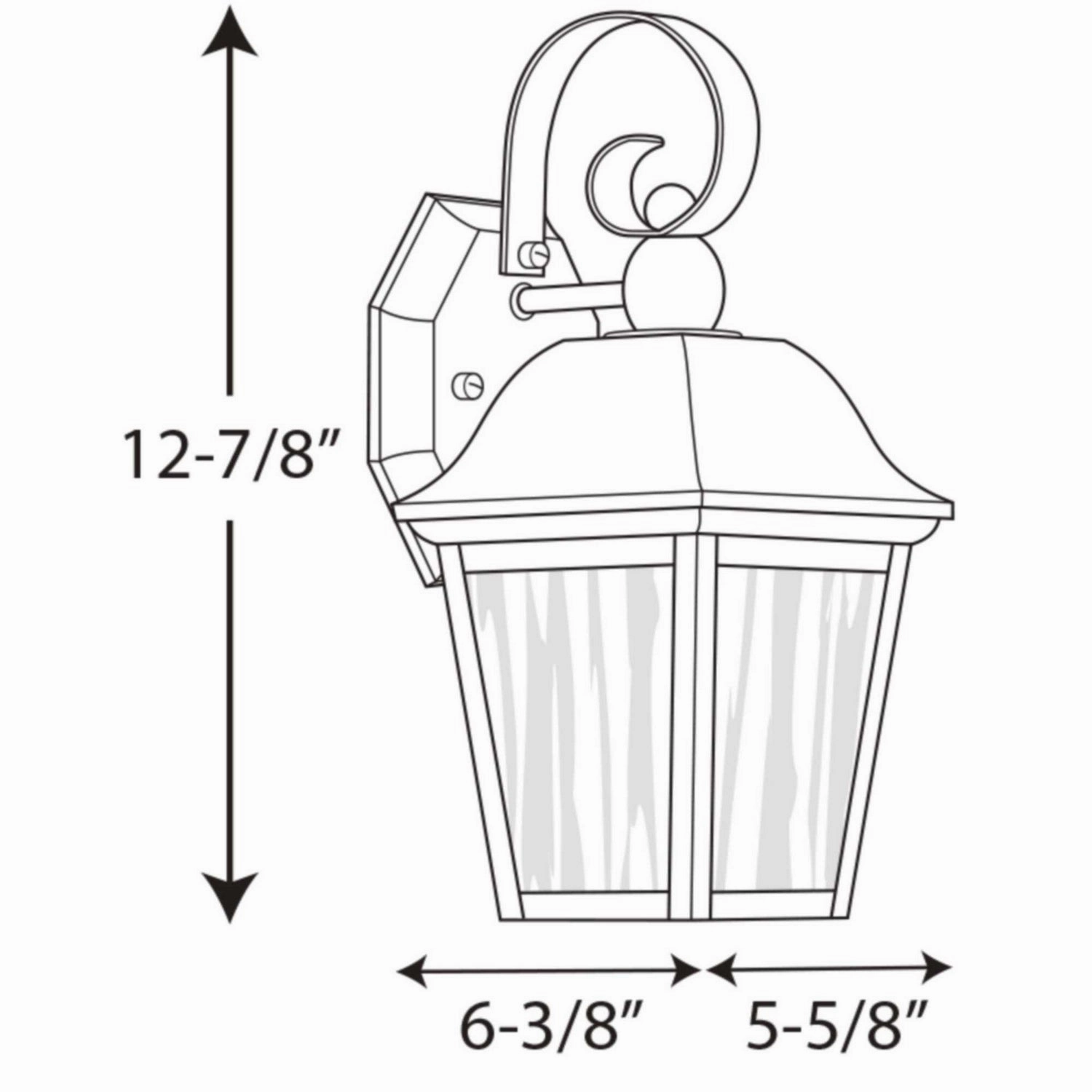 Kiawah One Light Wall Lantern Black