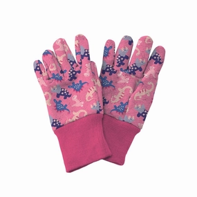 Kids Gardening Gloves Dinosaur Pink premium quality garden tool set with case