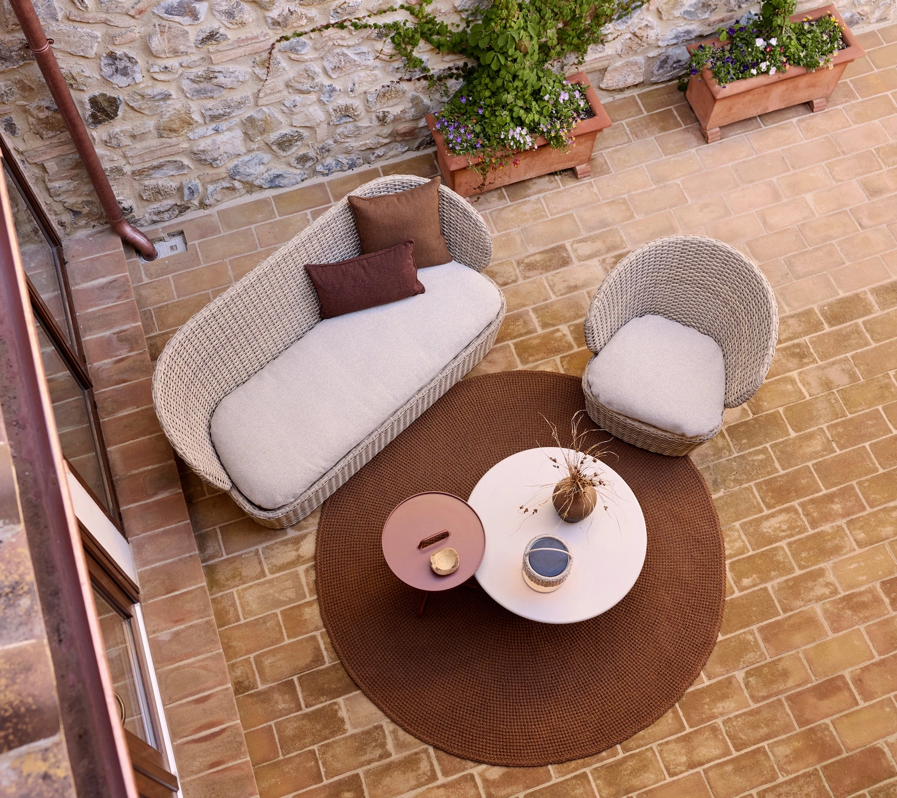 Knit rug, dia 200 cm