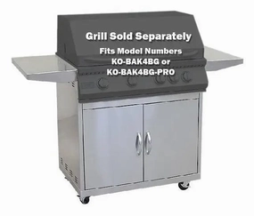 Kokomo Grills 4 Burner Stainless Steel Freestanding BBQ Gas Grill Cart KO-BAK4BG-CStainless steel BBQ tool set