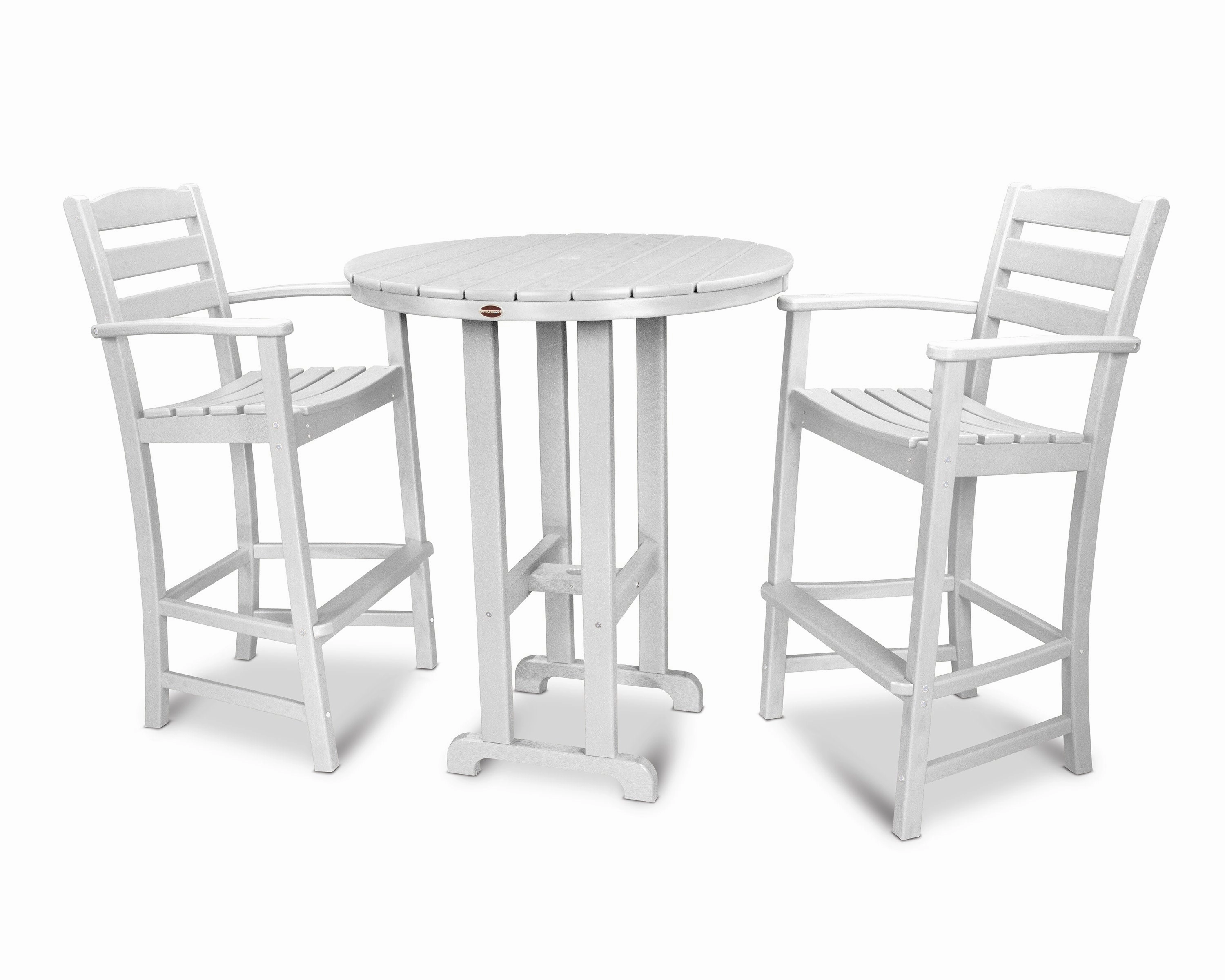 La Casa Caf 3-Piece Round Farmhouse Bar Set
