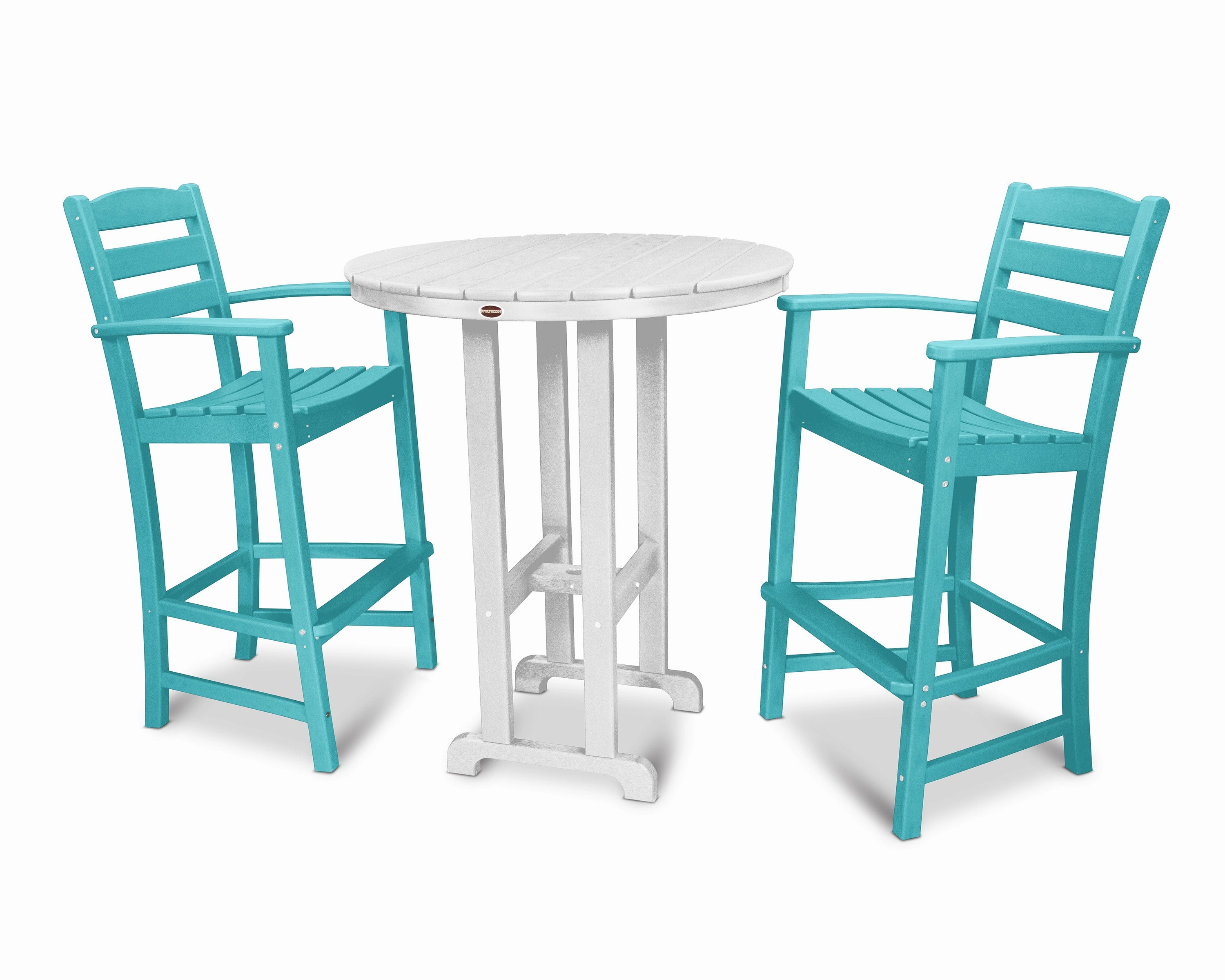 La Casa Caf 3-Piece Round Farmhouse Bar Set