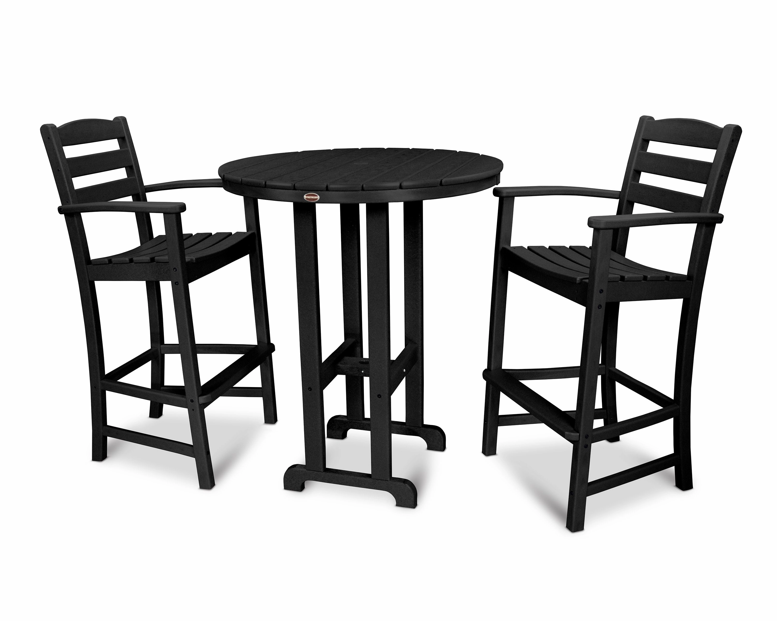 La Casa Caf 3-Piece Round Farmhouse Bar Set