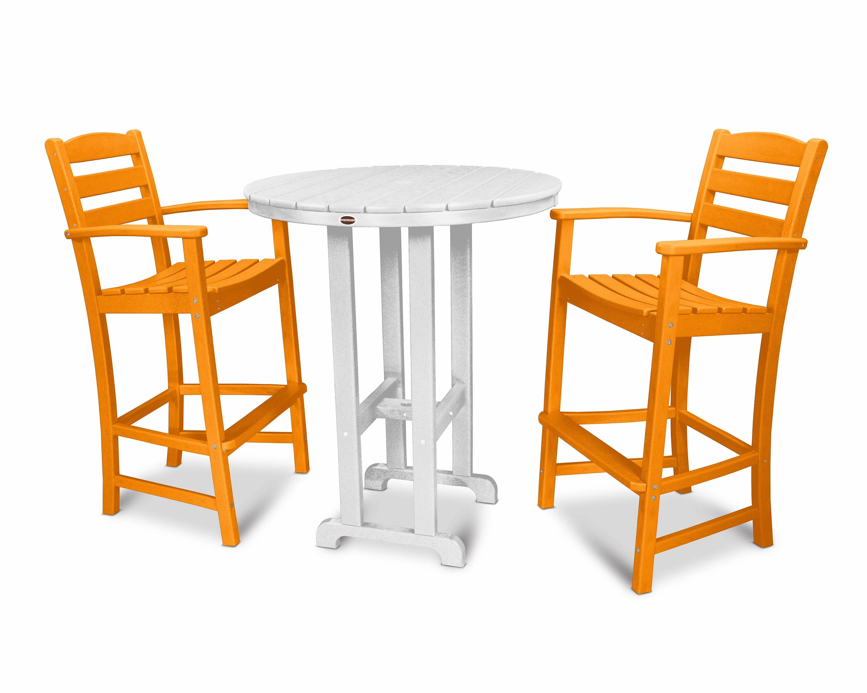 La Casa Caf 3-Piece Round Farmhouse Bar Set
