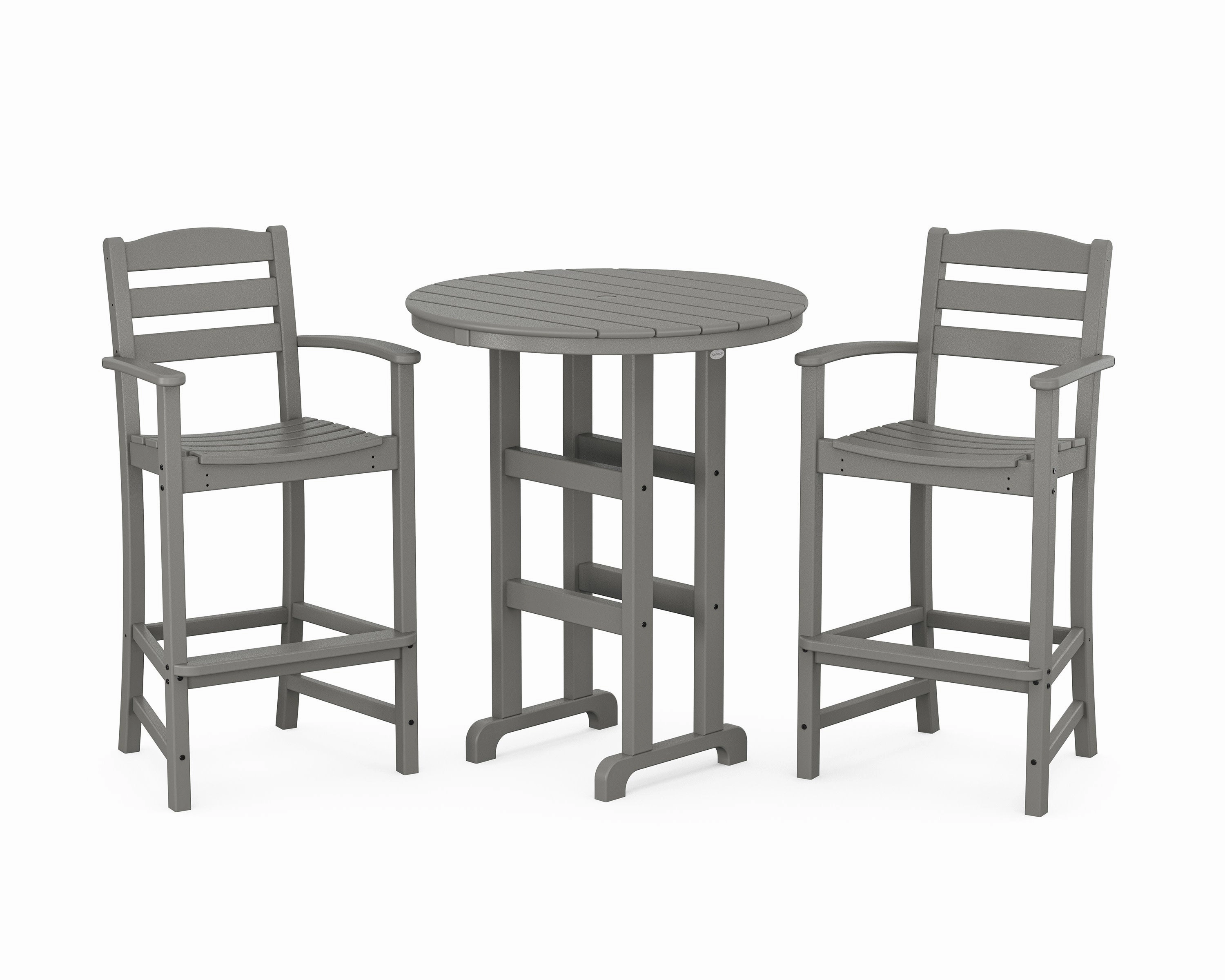 La Casa Caf 3-Piece Round Farmhouse Bar Set