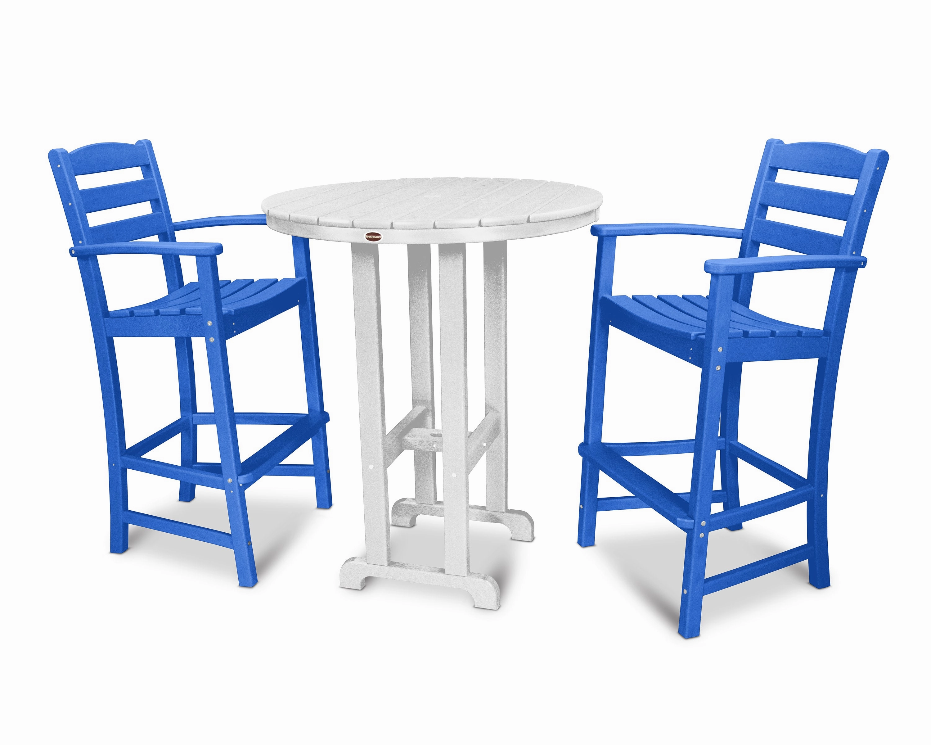 La Casa Caf 3-Piece Round Farmhouse Bar Set