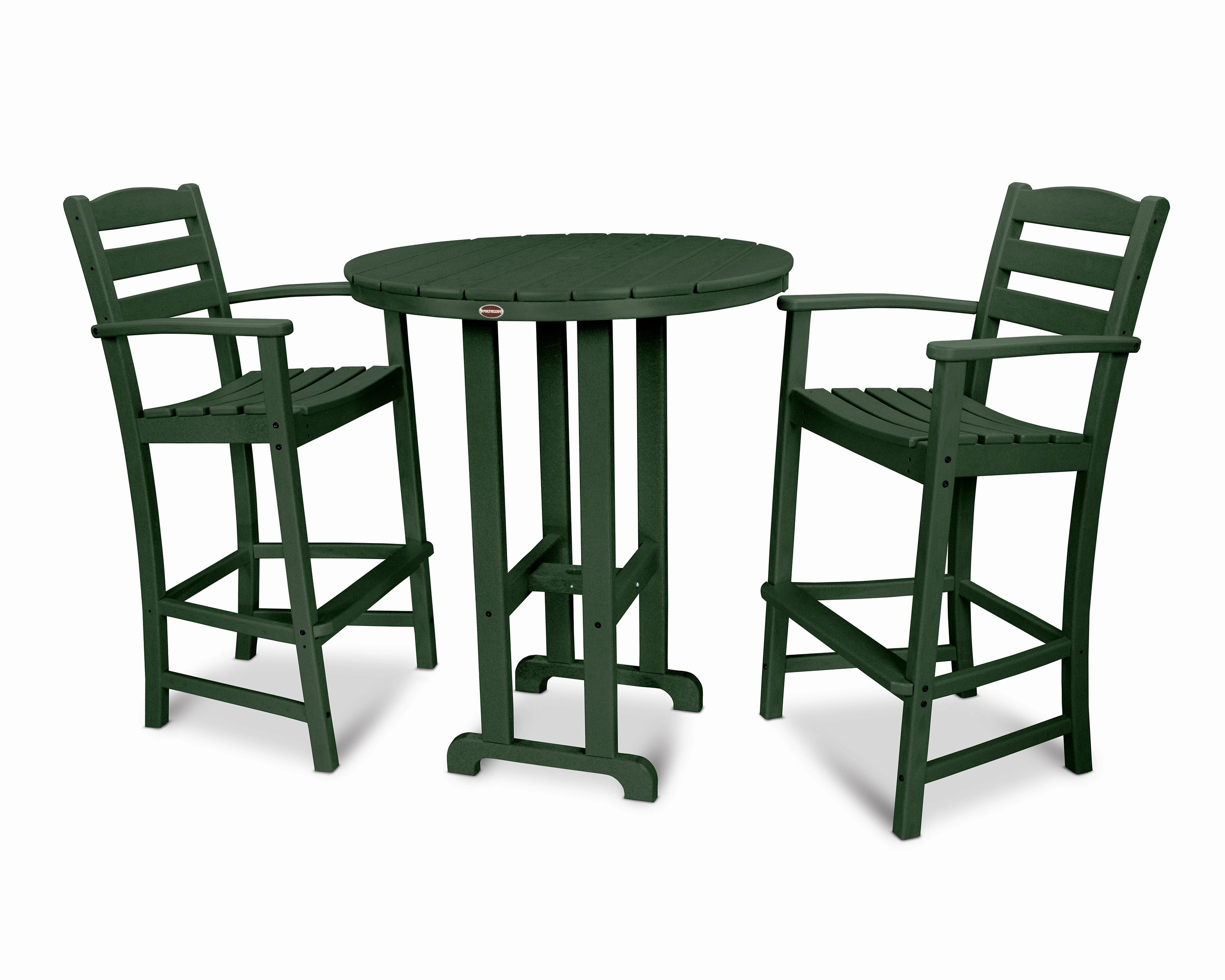 La Casa Caf 3-Piece Round Farmhouse Bar Set