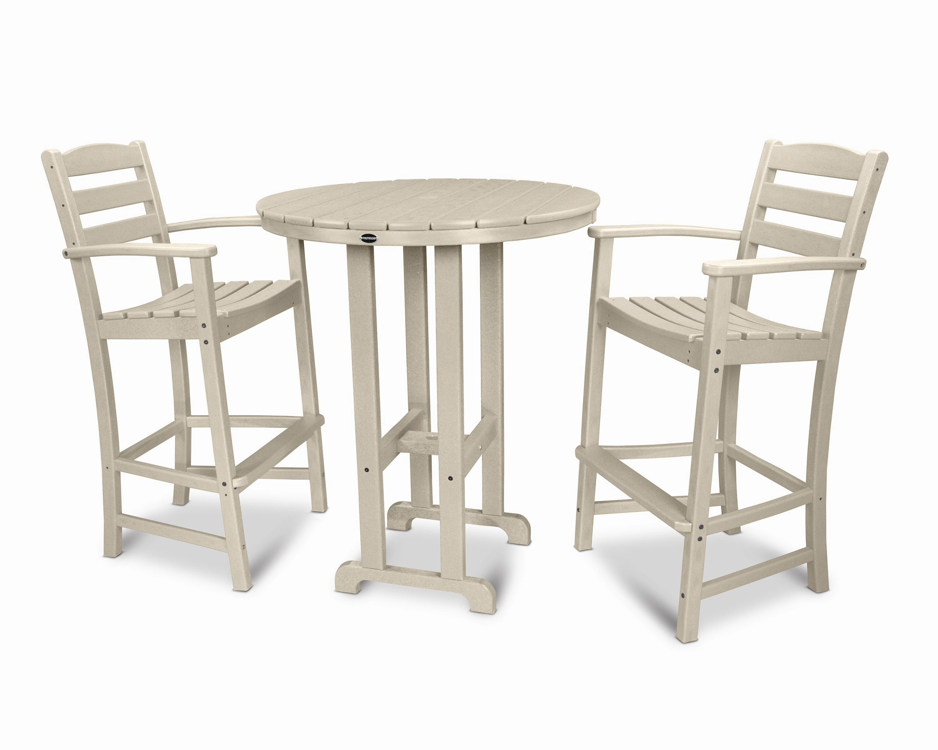 La Casa Caf 3-Piece Round Farmhouse Bar Set