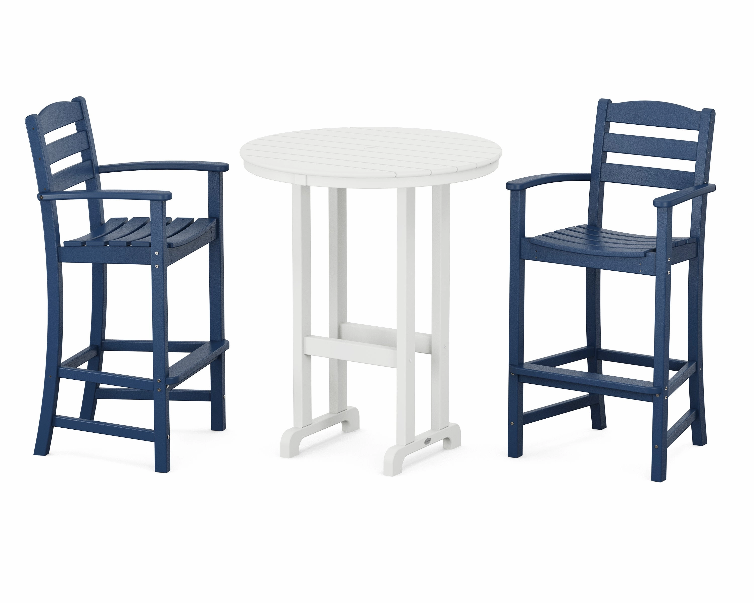 La Casa Caf 3-Piece Round Farmhouse Bar Set