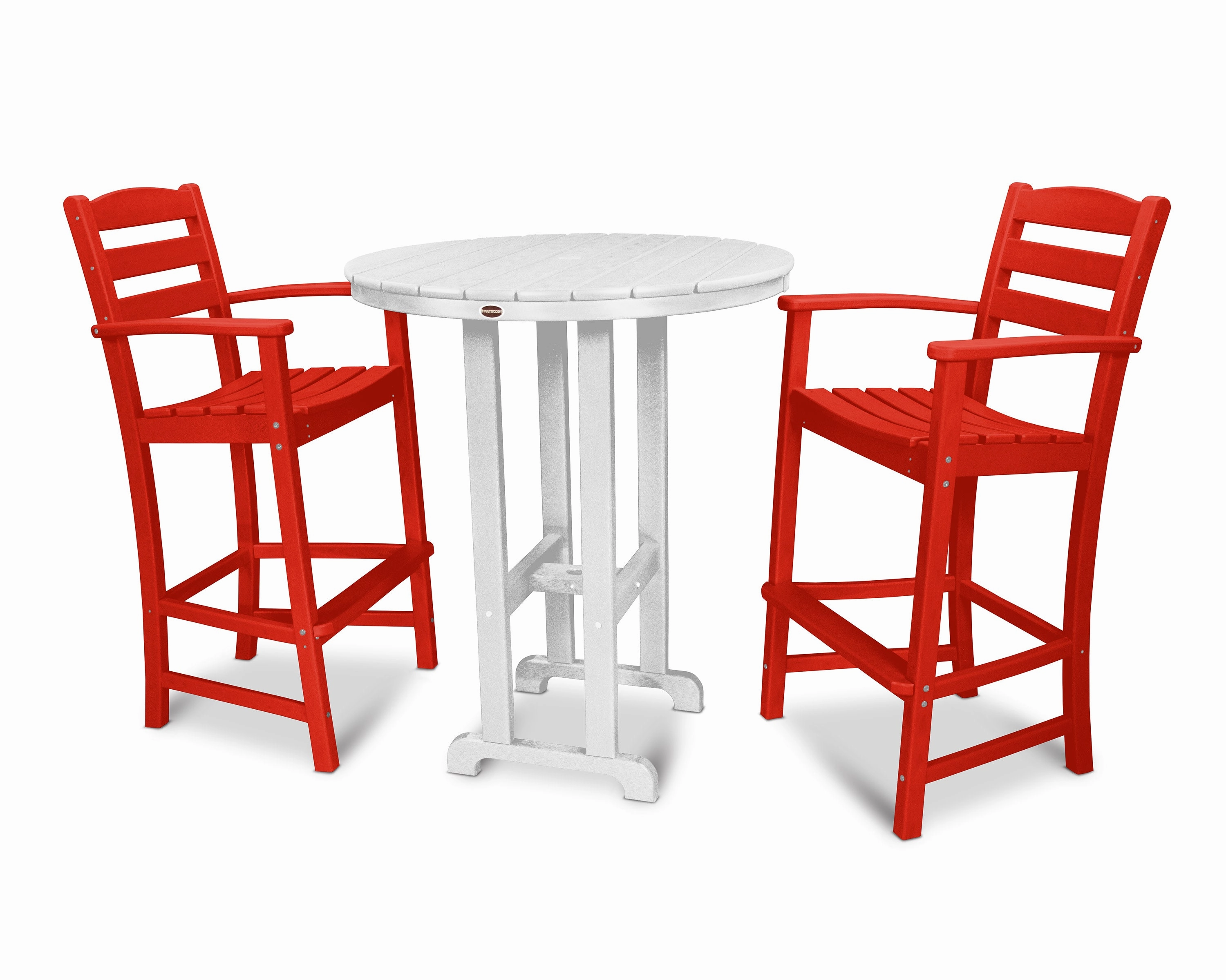 La Casa Caf 3-Piece Round Farmhouse Bar Set