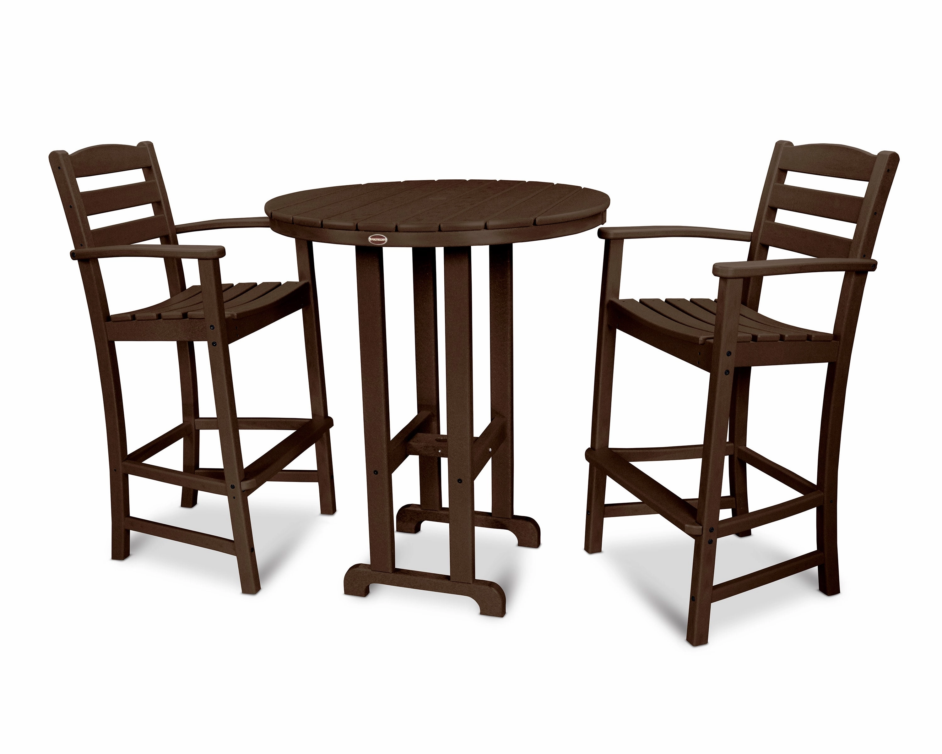 La Casa Caf 3-Piece Round Farmhouse Bar Set