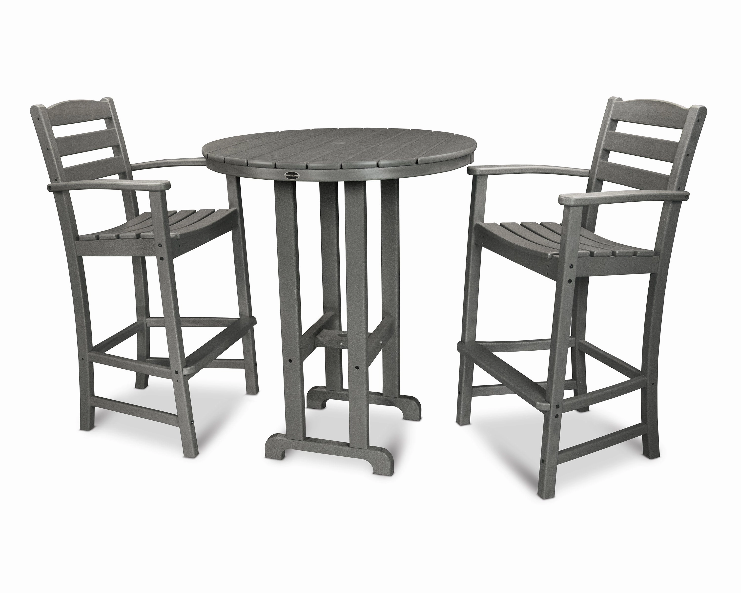 La Casa Caf 3-Piece Round Farmhouse Bar Setoutdoor patio furniture set