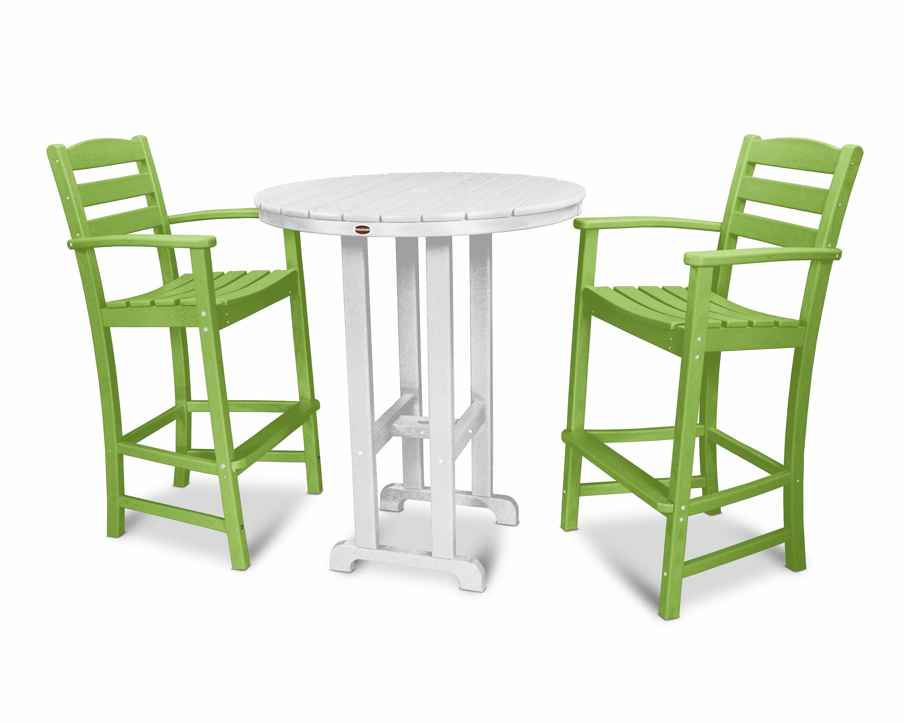 La Casa Caf 3-Piece Round Farmhouse Bar Set