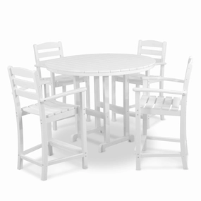 La Casa Caf 5-Piece Counter SetHDPE eco-friendly polywood furniture set
