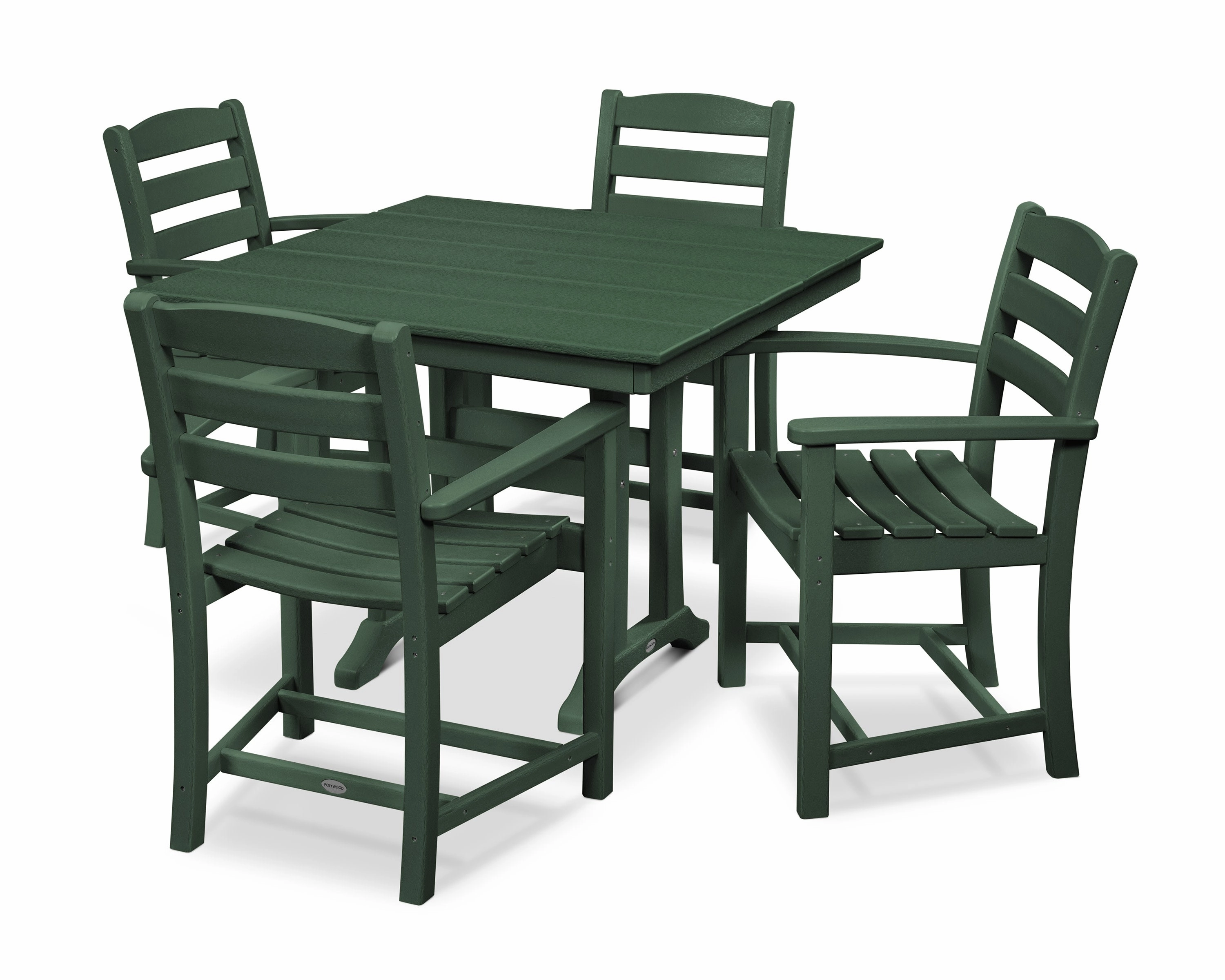 La Casa Caf 5-Piece Farmhouse Trestle Arm Chair Dining Set